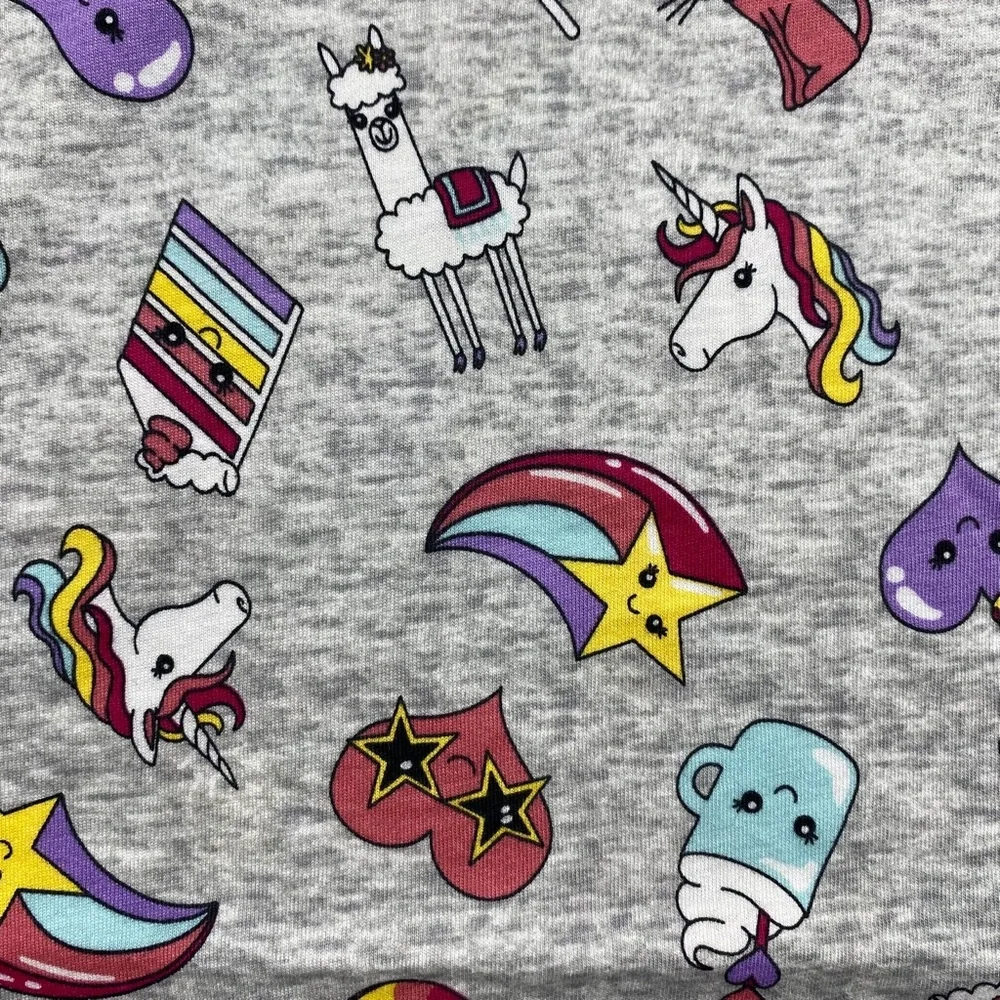 The Children's Place Girls Long Sleeve Printed  Skater Everyday Dress Large Gray
